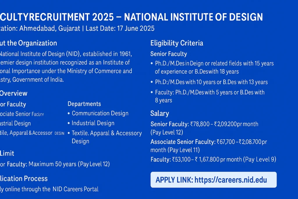 Faculty Recruitment 2025