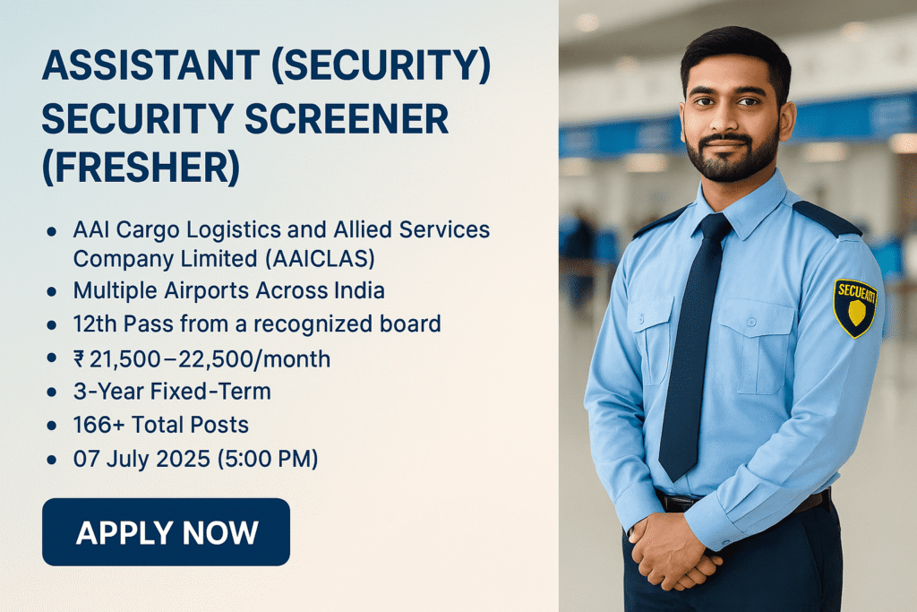 AAICLAS Assistant Recruitment 2025 166 Posts, ApplyNow