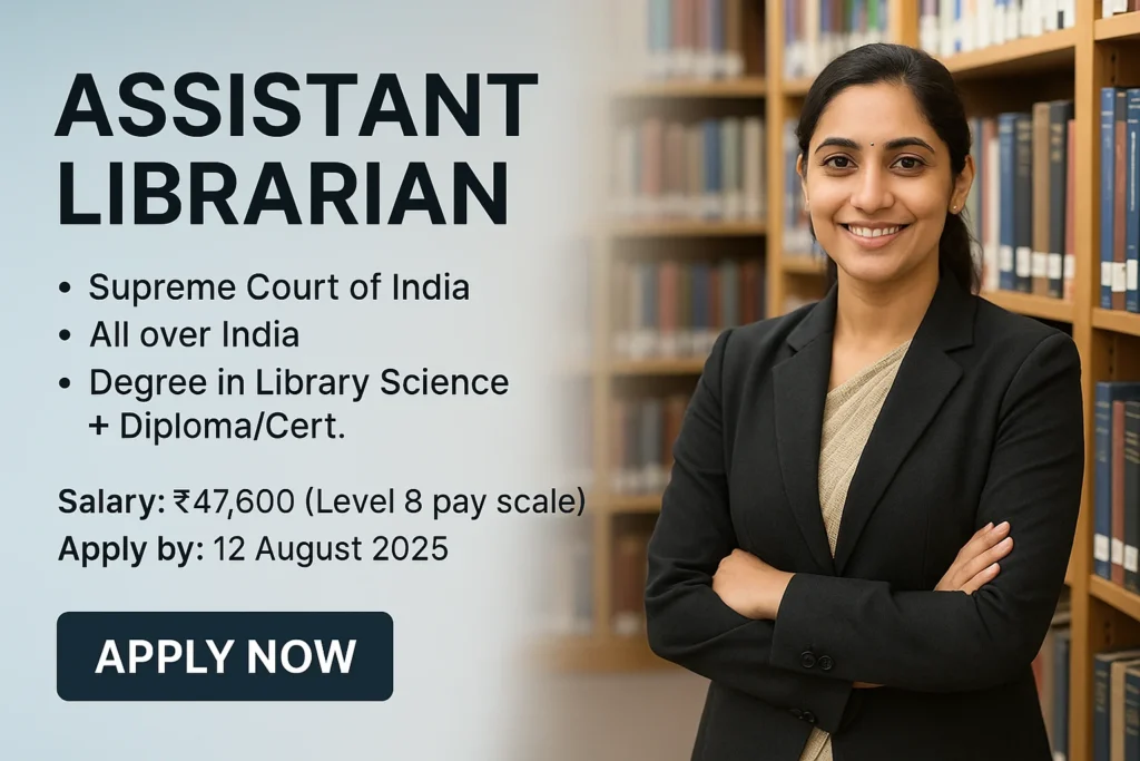Supreme Court Assistant Librarian Jobs 2025