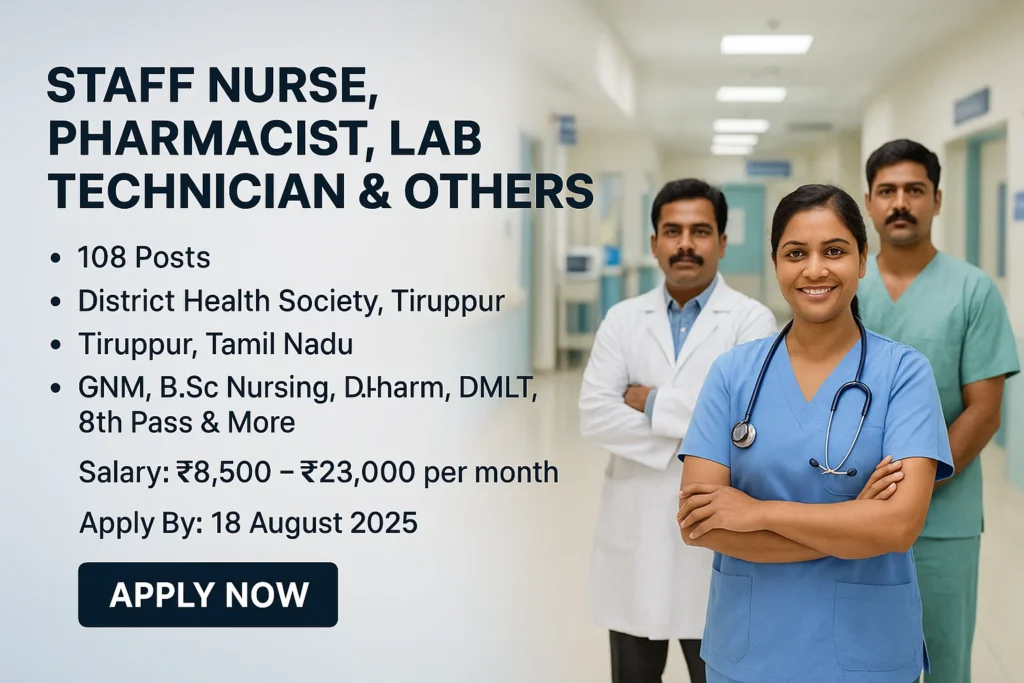 Tiruppur DHS Recruitment 2025