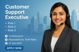 customer support executive job mayiladuthurai imarque solutions 2025
