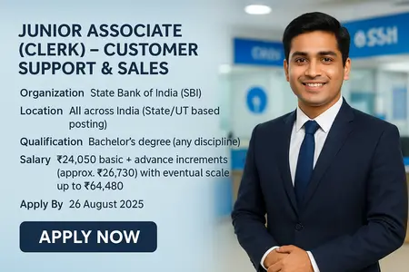 Junior Associate sbi openings 2025