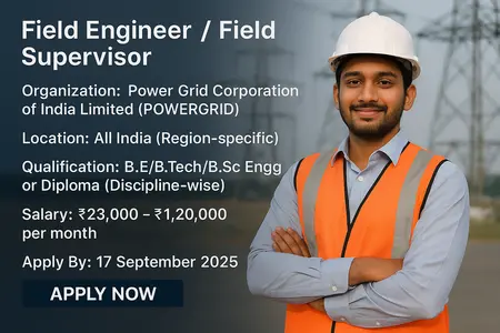 POWERGRID is Hiring 1543 Engineers & Supervisors