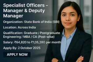 SBI Specialist Officers recruitment