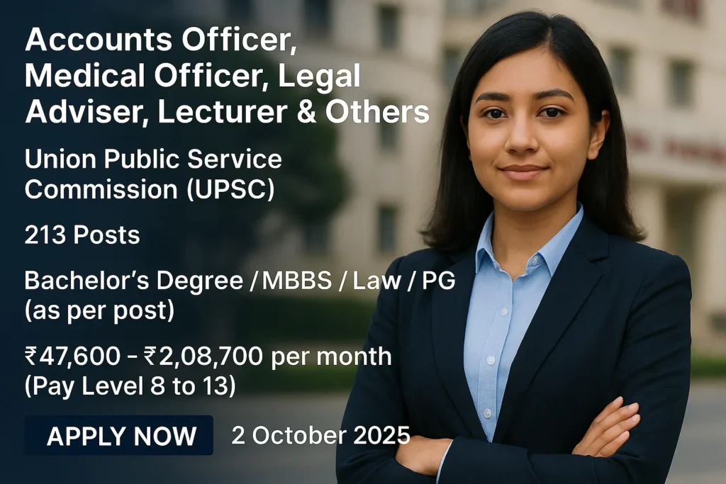 UPSC Recruitment 2025 job openings